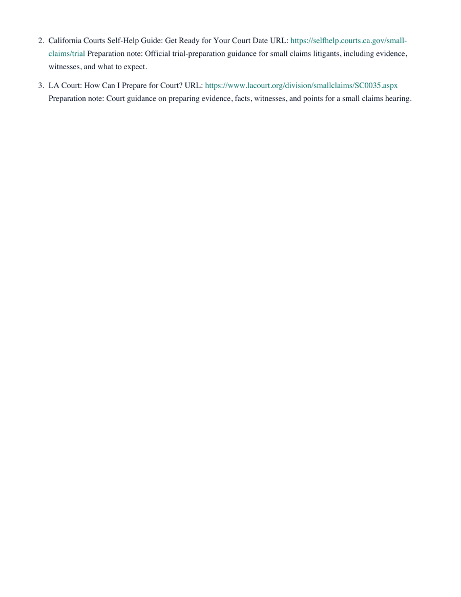 Small Claims Court Roadmap: 10 Mistakes to Avoid Before You File or Appear sample workbook page 38