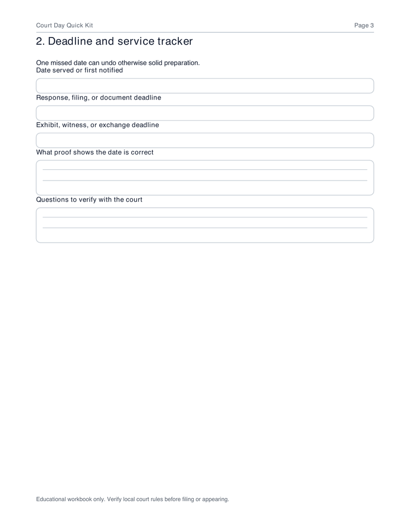 Court Day Quick Kit sample worksheet page 3