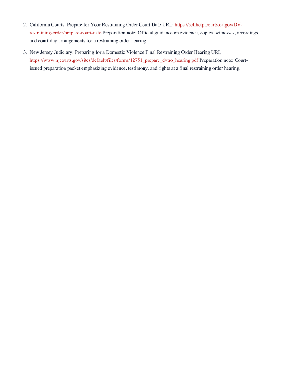 Protective Order Hearing Roadmap: 10 Mistakes to Avoid Before Court sample workbook page 40