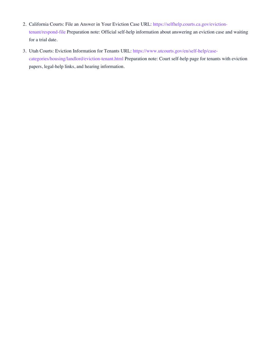Eviction Court Roadmap for Tenants: 10 Mistakes to Avoid Before Your Hearing sample workbook page 43
